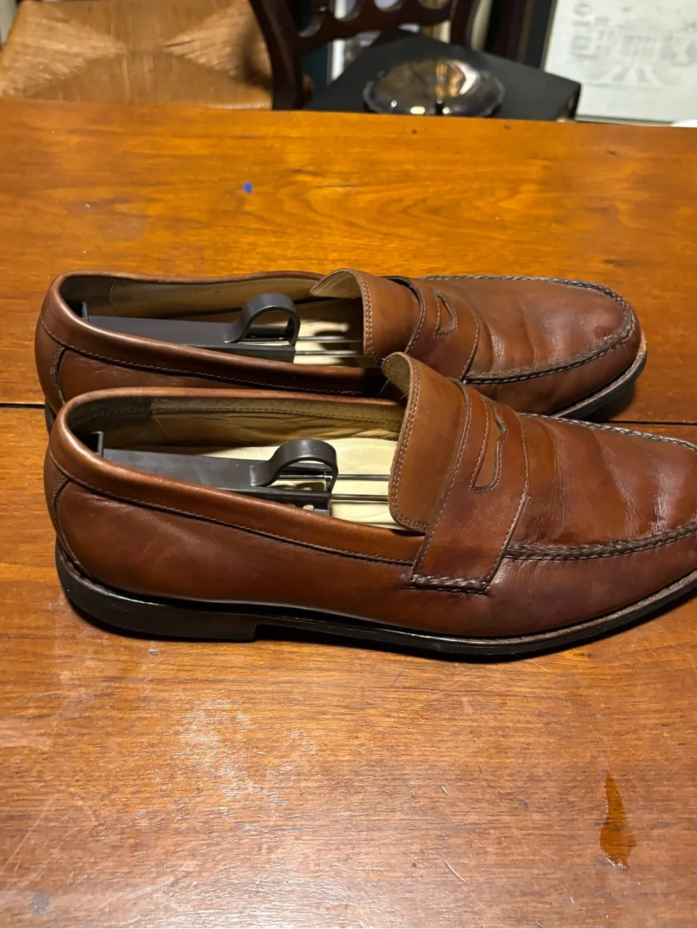 Johnston & Murphy Men’s Tan Leather Penny Loafers Size 10M Style 20-7796